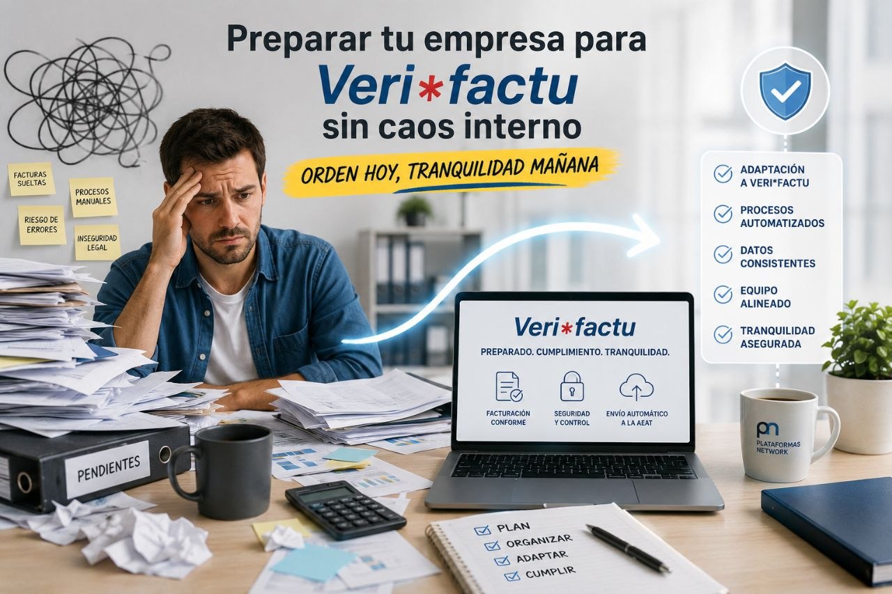 Preparar empresa para VeriFactu sin caos interno con procesos automatizados y datos consistentes